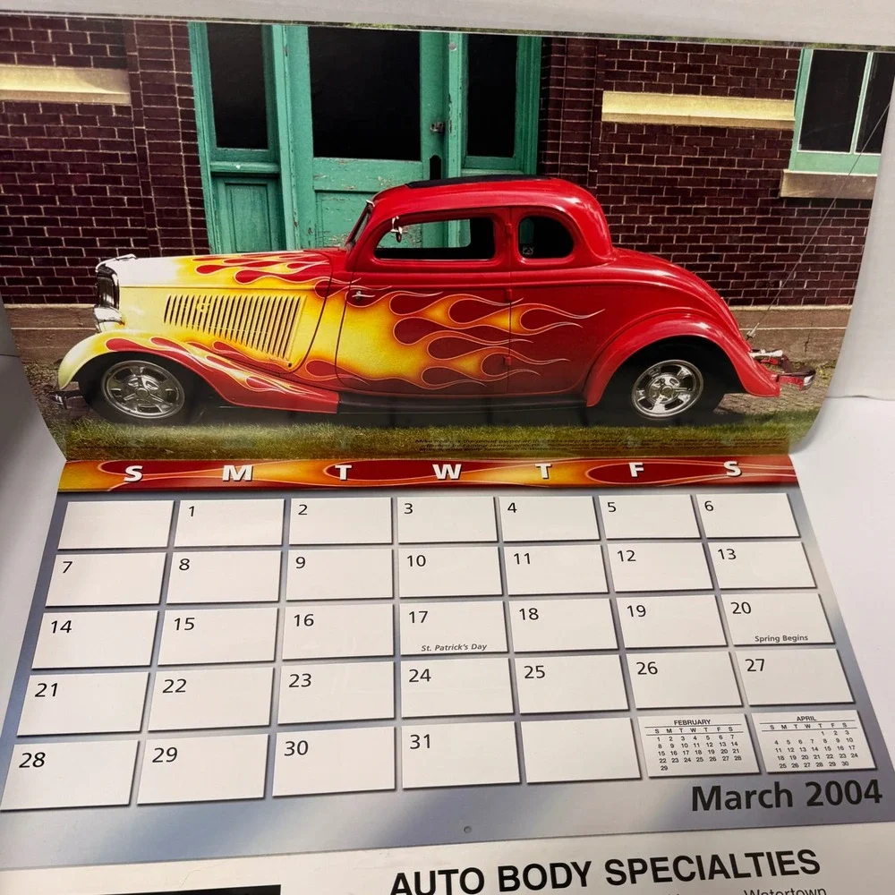 Vintage 2004 PPG Custom Vehicle Calendar Hot Rods Classic Cars Auto Body *